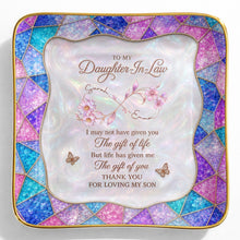 Load image into Gallery viewer, Personalized Jewelry Dish Custom Flowers Gift for Daughter-in-Law