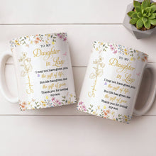 Load image into Gallery viewer, Personalized Floral Coffee Mug Custom Gift for Daughter-in-Law