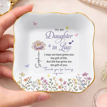 Load image into Gallery viewer, Personalized Lace Jewelry Dish Custom Gift for Daughter-in-Law