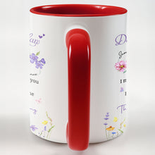 Load image into Gallery viewer, Personalized Floral Accent Mug Custom Gift for Daughter in Law