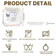 Load image into Gallery viewer, Personalized Lace Jewelry Dish Butterfly Design Gift for Daughter-in-Law