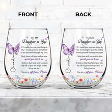 Load image into Gallery viewer, Personalized Stemless Wine Glass For Daughter-In-Law Gift