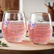 Load image into Gallery viewer, Personalized Stemless Wine Glass For Daughter-In-Law Gift