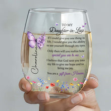 Load image into Gallery viewer, Personalized Stemless Wine Glass For Daughter-In-Law Gift