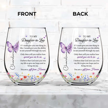 Load image into Gallery viewer, Personalized Stemless Wine Glass For Daughter-In-Law Gift