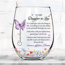 Load image into Gallery viewer, Personalized Stemless Wine Glass For Daughter-In-Law Gift