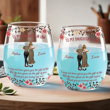 Load image into Gallery viewer, Personalized Stemless Wine Glass Custom Name Gift for Daughter-In-Law