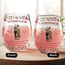 Load image into Gallery viewer, Personalized Stemless Wine Glass Custom Name Gift for Daughter-In-Law