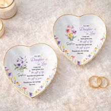 Load image into Gallery viewer, Personalized Heart-Shaped Jewelry Dish Custom Name Gift for Daughter-in-Law