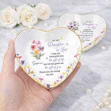 Load image into Gallery viewer, Personalized Heart-Shaped Jewelry Dish Custom Name Gift for Daughter-in-Law
