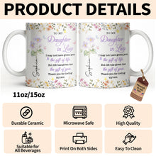 Load image into Gallery viewer, Personalized Floral Coffee Mug Gift for Daughter-in-Law