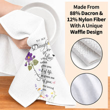Load image into Gallery viewer, Personalized Birth Month Flower Kitchen Towel Gift for Daughter-in-Law
