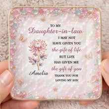 Load image into Gallery viewer, Personalized Ceramic Jewelry Dish Custom Name Gift for Daughter-in-Law