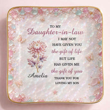 Load image into Gallery viewer, Personalized Ceramic Jewelry Dish Custom Name Gift for Daughter-in-Law