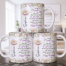 Load image into Gallery viewer, Personalized Floral Coffee Mug Custom Gift for Daughter-in-Law