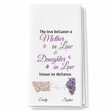 Load image into Gallery viewer, Personalized Kitchen Towel Gift for Daughter-in-Law with Flowers