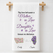 Load image into Gallery viewer, Personalized Kitchen Towel Gift for Daughter-in-Law with Flowers