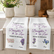 Load image into Gallery viewer, Personalized Kitchen Towel Gift for Daughter-in-Law with Flowers