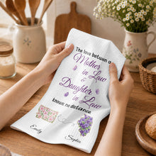 Load image into Gallery viewer, Personalized Kitchen Towel Gift for Daughter-in-Law with Flowers