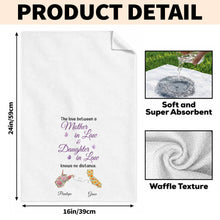 Load image into Gallery viewer, Personalized Kitchen Towel Gift for Daughter-in-Law with Flowers