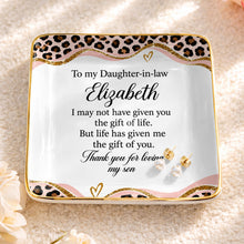 Load image into Gallery viewer, Personalized Leopard Pattern Jewelry Dish Gift for Daughter-in-Law