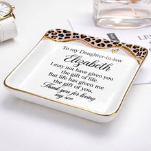 Load image into Gallery viewer, Personalized Leopard Pattern Jewelry Dish Gift for Daughter-in-Law