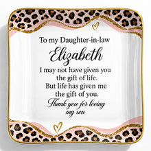 Load image into Gallery viewer, Personalized Leopard Pattern Jewelry Dish Gift for Daughter-in-Law