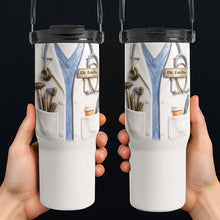 Load image into Gallery viewer, Personalized 30oz Tumbler with Handle for Doctors, Custom Name Gift