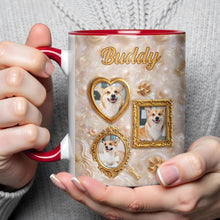 Load image into Gallery viewer, Personalized Accent Mug Forever Loved Custom Dog Photo Gift