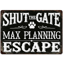 Load image into Gallery viewer, Personalized Metal Sign Custom Name Paw Print Gift for Dog Lovers