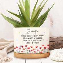 Load image into Gallery viewer, Personalized Ceramic Plant Pot Custom Name Gift for Bestie
