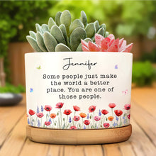 Load image into Gallery viewer, Personalized Ceramic Plant Pot Custom Name Gift for Bestie