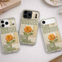 Load image into Gallery viewer, Personalized Clear Phone Case Floral Design Custom Name Gift for Her