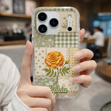 Load image into Gallery viewer, Personalized Clear Phone Case Floral Design Custom Name Gift for Her