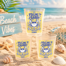 Load image into Gallery viewer, Personalized Frosted Cups Custom Name Crab Beach Party Gift