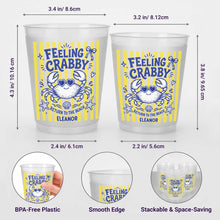 Load image into Gallery viewer, Personalized Frosted Cups Custom Name Crab Beach Party Gift