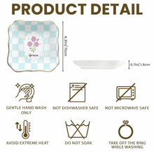 Load image into Gallery viewer, Personalized Lace Jewelry Dish with Birth Month Flowers Gift for Women