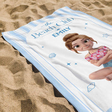 Load image into Gallery viewer, Personalized Beach Towel Custom Name Summer Gift for Girls