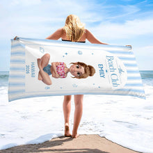 Load image into Gallery viewer, Personalized Beach Towel Custom Name Summer Gift for Girls