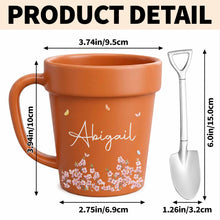 Load image into Gallery viewer, Personalized Ceramic Flower Pot Mug Custom Name Gift for Mom
