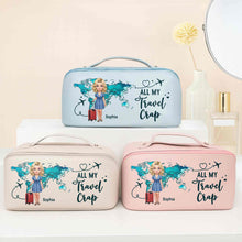 Load image into Gallery viewer, Personalized Faux Leather Makeup Bag Custom Name Gift for Women