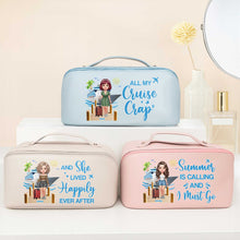 Load image into Gallery viewer, Personalized Faux Leather Makeup Bag Custom Name Travel Gift for Women