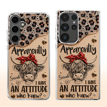 Load image into Gallery viewer, Personalized Clear Phone Case with Highland Cow Design for Her