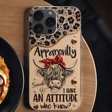 Load image into Gallery viewer, Personalized Clear Phone Case with Highland Cow Design for Her
