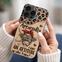 Load image into Gallery viewer, Personalized Clear Phone Case with Highland Cow Design for Her