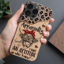 Load image into Gallery viewer, Personalized Clear Phone Case with Highland Cow Design for Her