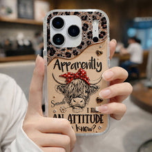 Load image into Gallery viewer, Personalized Clear Phone Case with Highland Cow Design for Her