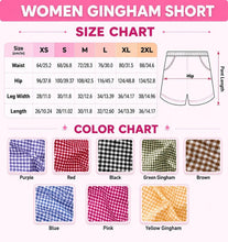 Load image into Gallery viewer, Personalized Embroidered Gingham Shorts for Summer Gift Her