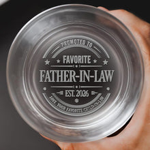 Load image into Gallery viewer, Personalized Engraved Whiskey Glass Gift for Father-in-Law