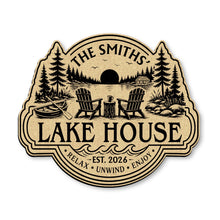 Load image into Gallery viewer, Personalized Custom Shaped Doormat for Lake House Decor
